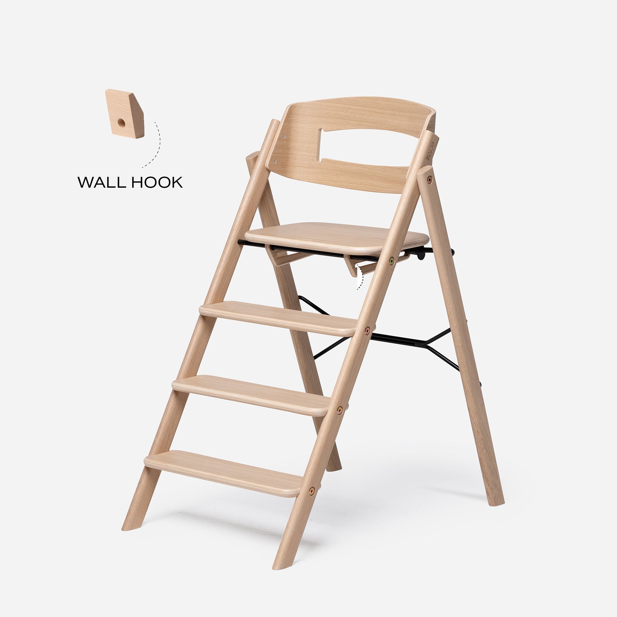 Kaos Klapp Oak Natural inc/Wall Hook